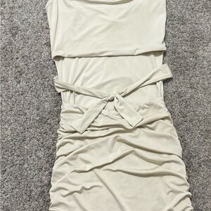 Lucy in the Sky Cream Strapless Bodycon Dress